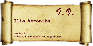 Ilia Veronika névjegykártya